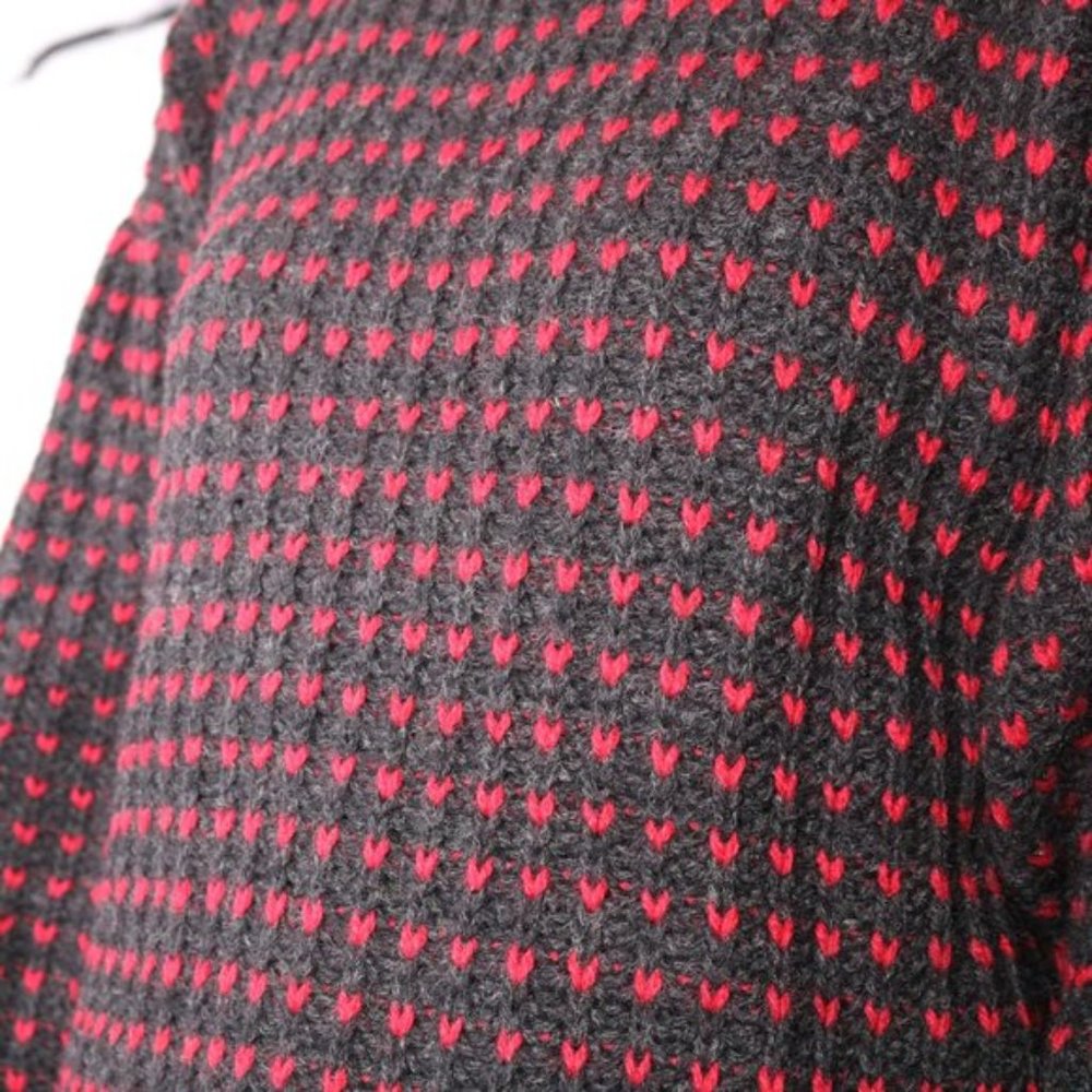 Woolrich wool vintage red black heart sweater - Picture 6 of 7